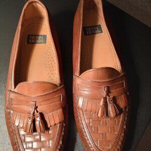 Men's Nunn BUSH Brown Tassel Leather LoafersWoven Sz11